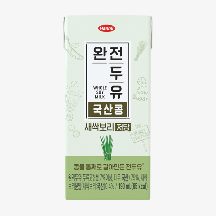 Whole Soymilk Korean soybean Barley Grass Low Sugar
